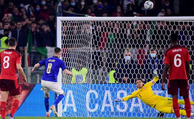 إيطاليا تتعثر أمام سويسرا في التصفيات المؤهلة لمونديال قطر 2022